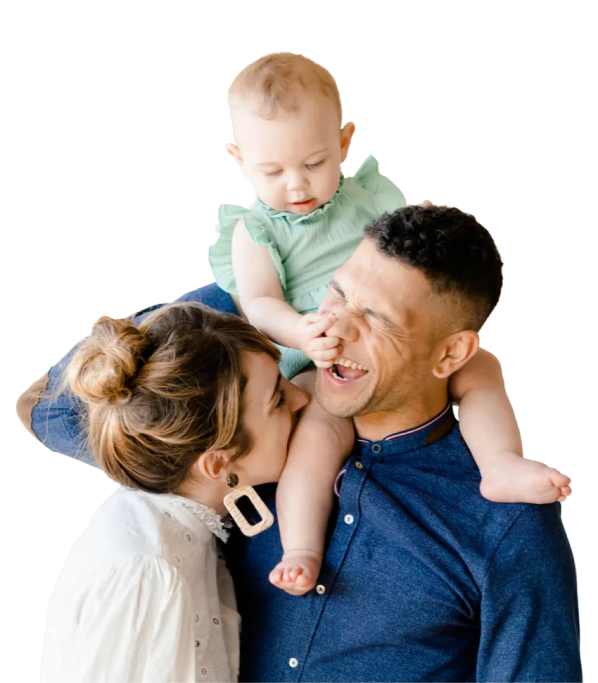 Happy family protected by Ethos life insurance